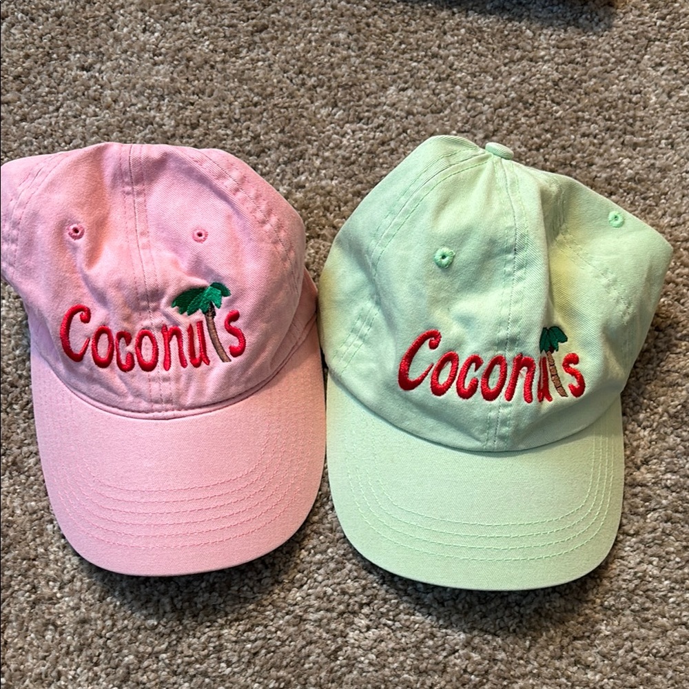 Coconuts Pink and Green hats